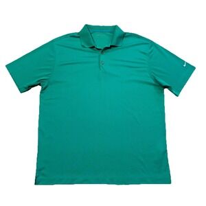 Nike Golf Dri-Fit Men's Size XL Extra Large Short Sleeve Green Polo Tee T-Shirt